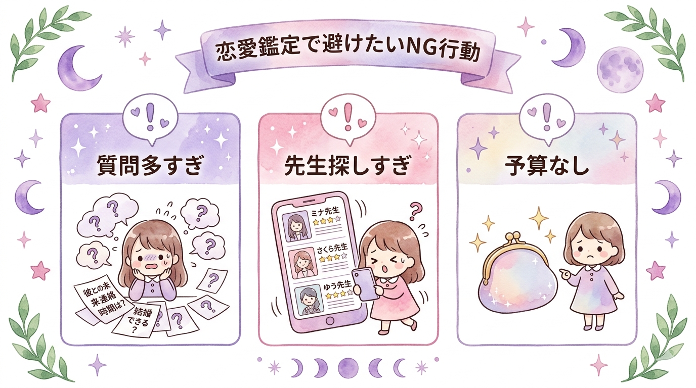 恋愛鑑定で避けたいNG行動