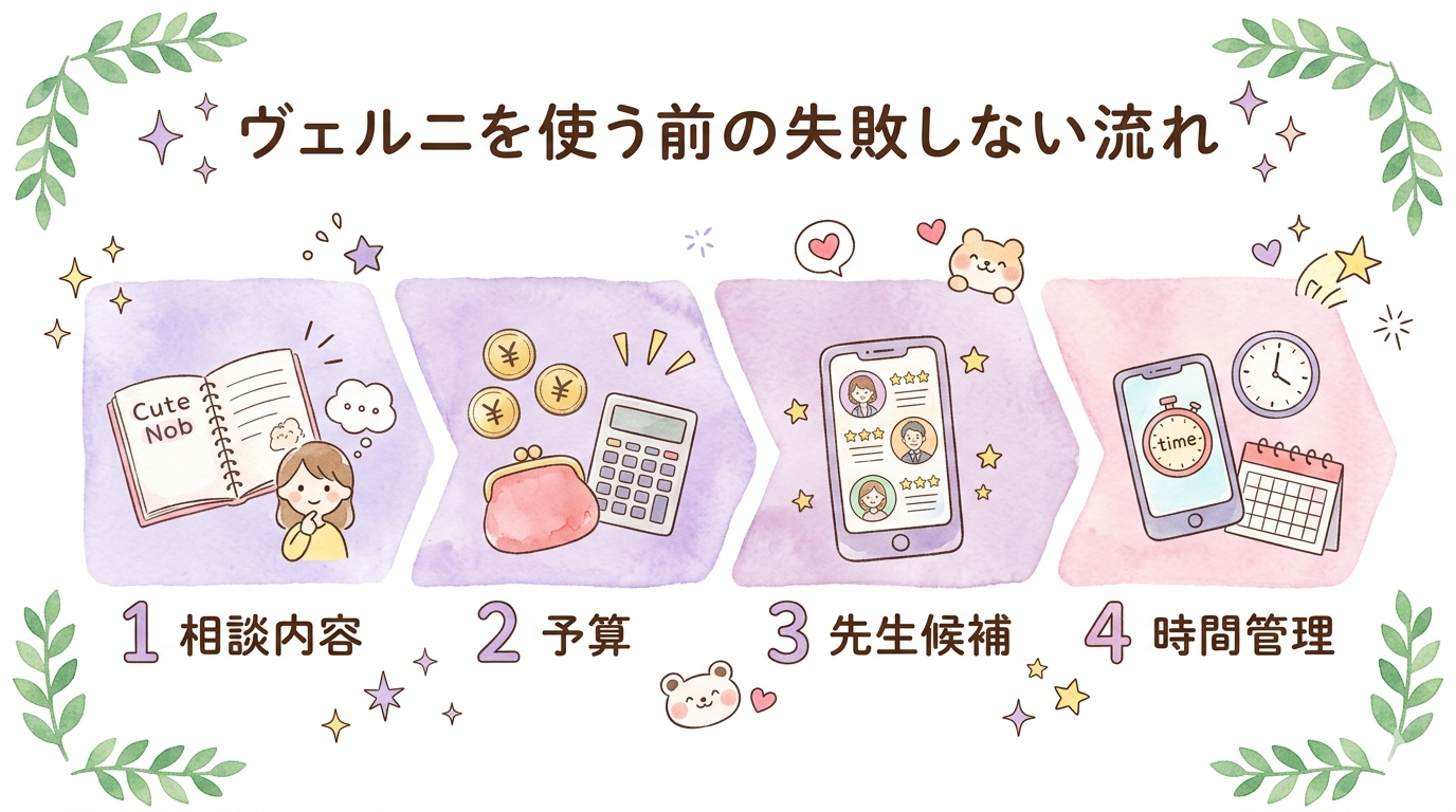 ヴェルニと他社の立ち位置を比較したイラスト
