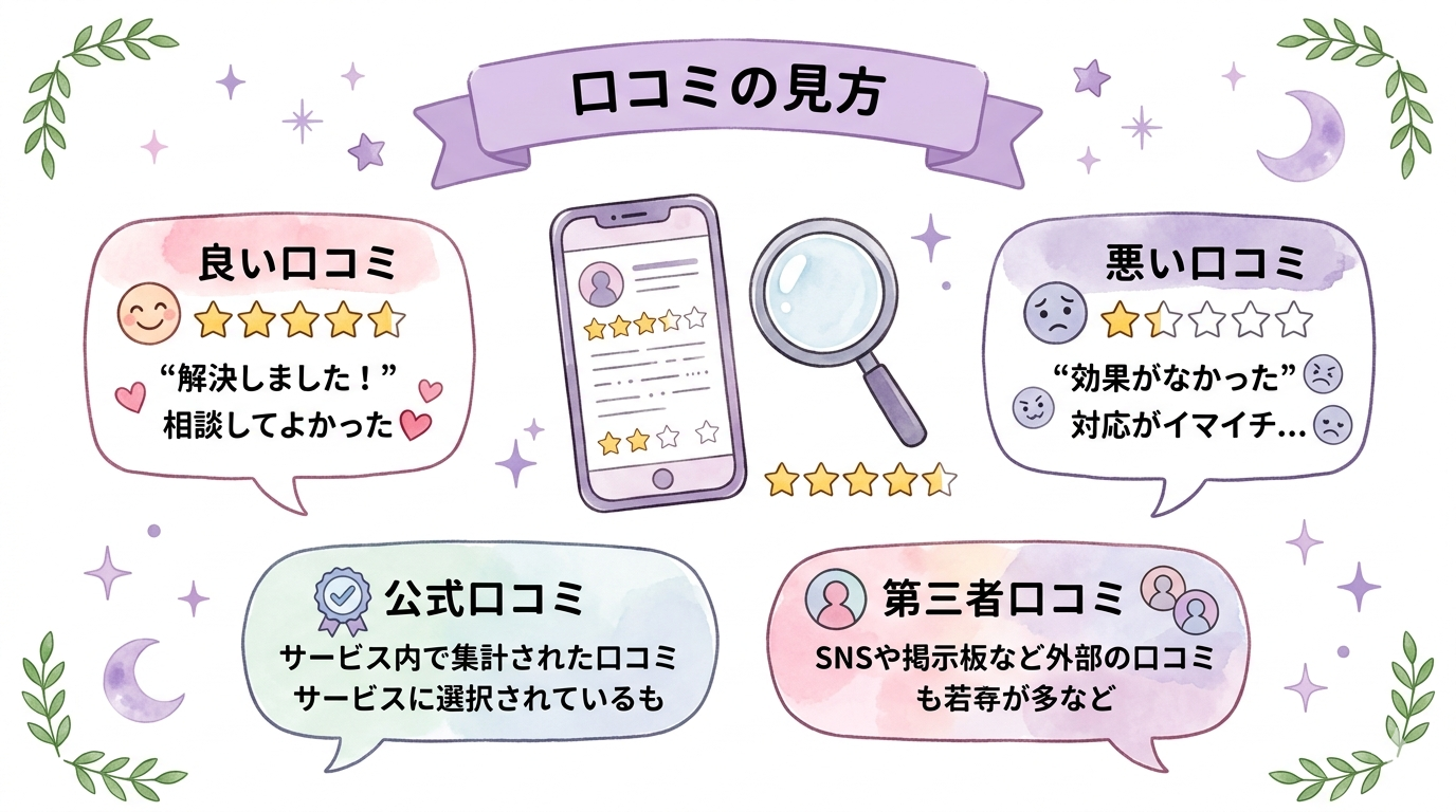 不倫相談で占いに決めさせてはいけない注意点を示すイラスト