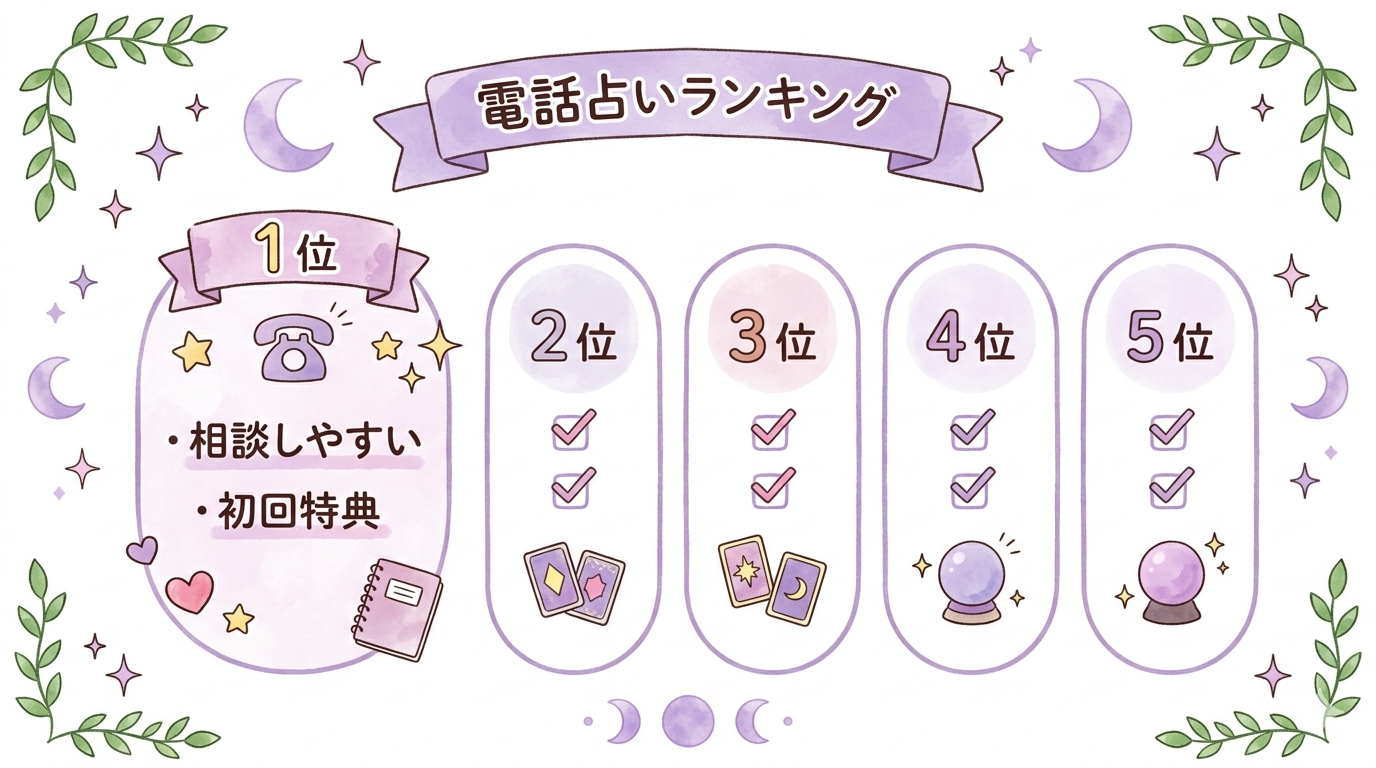 ツインレイの相談におすすめの電話占いランキング画像