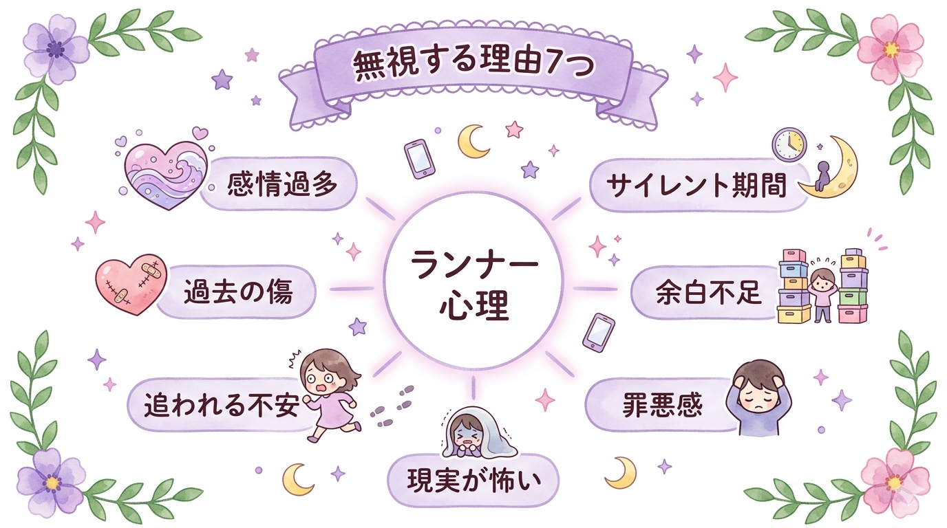 ツインレイのランナーが無視するのは脈なしかを整理する図解