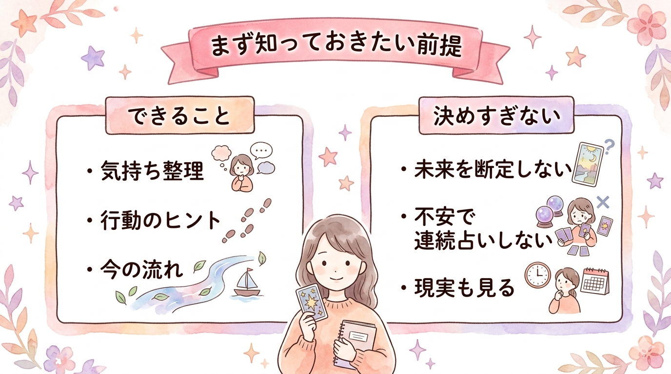 片思いは占いで自分でも見られる前提を整理した図解