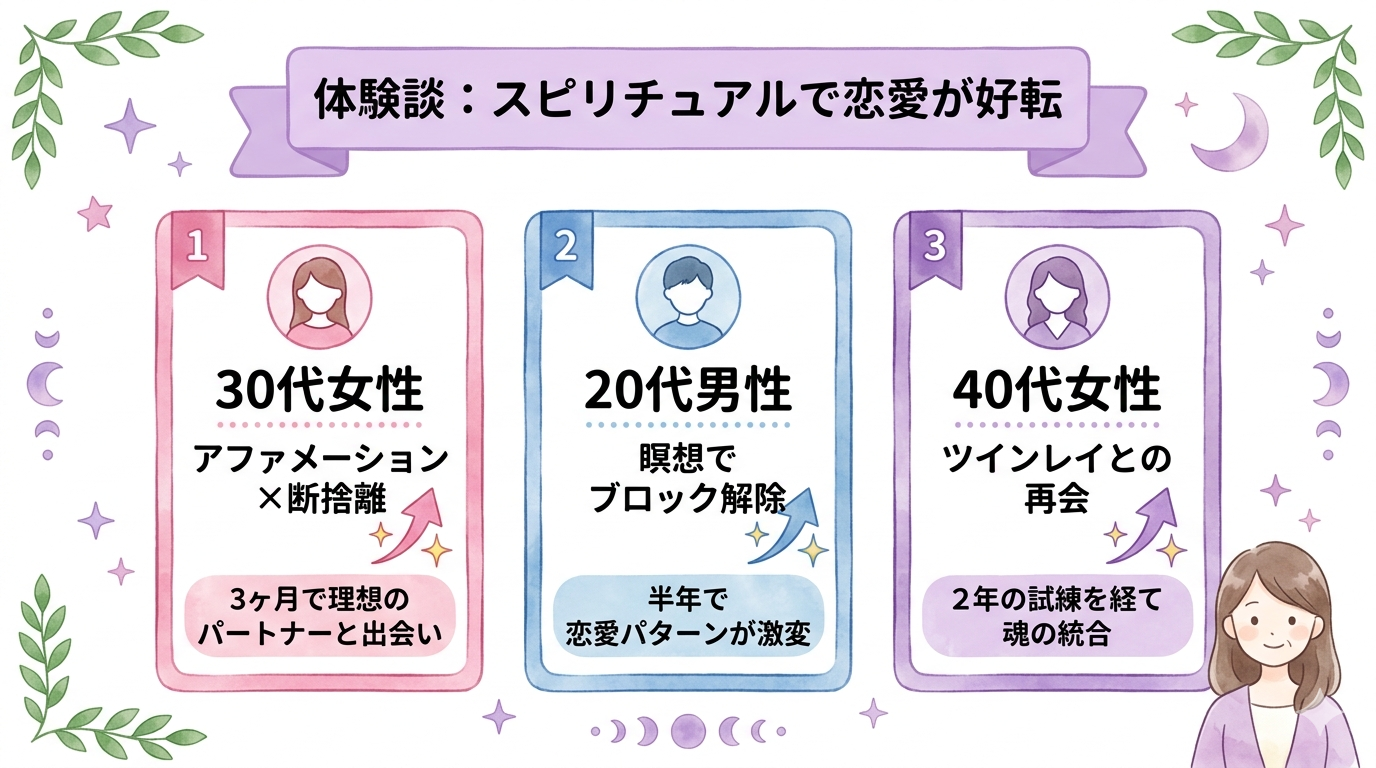 スピリチュアルで恋愛が好転した3つの体験談