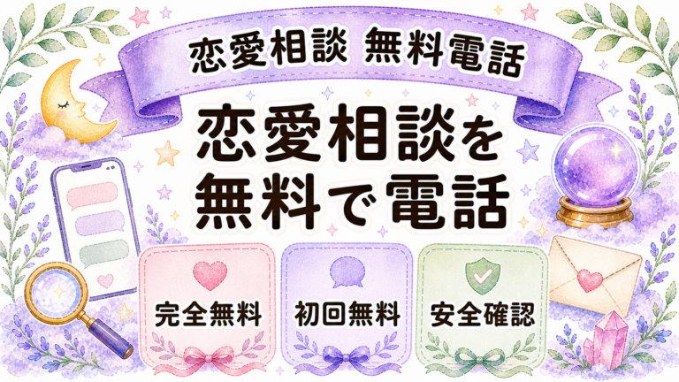 恋愛相談を無料で電話できるおすすめは?初回無料の相談先と安全な選び方