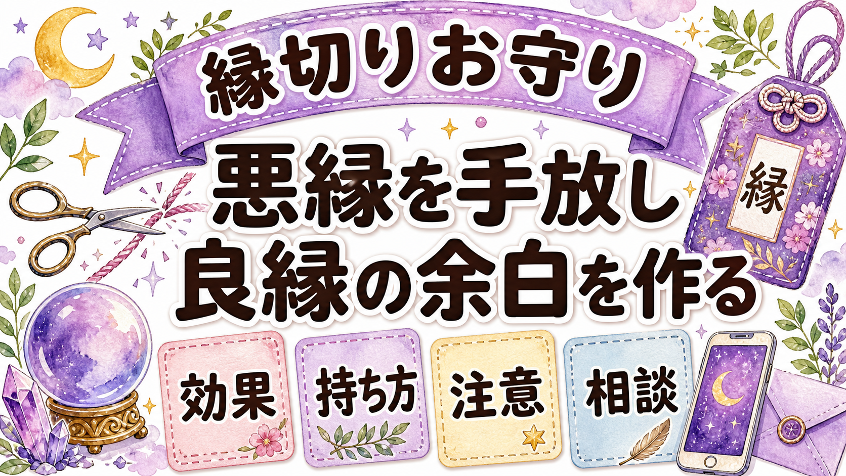 縁切りお守りの効果は本当にある?怖い時の注意点・正しい持ち方と悪縁を断つ方法