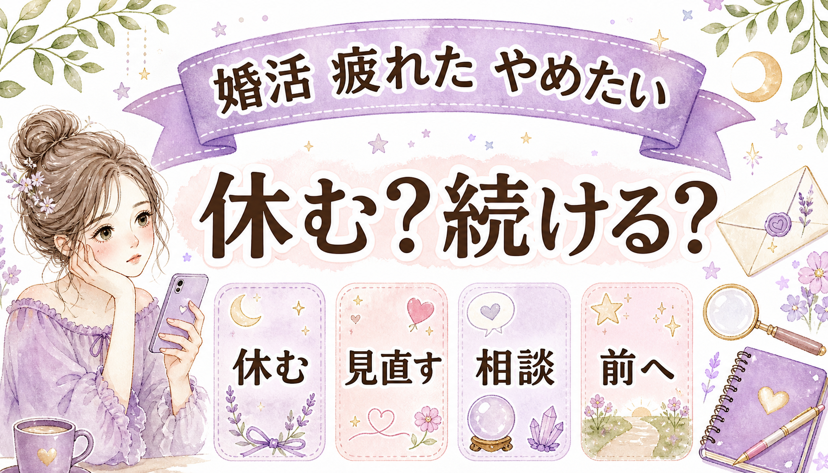 婚活に疲れた・やめたい時の判断基準｜休むべきサインと後悔しない次の一歩