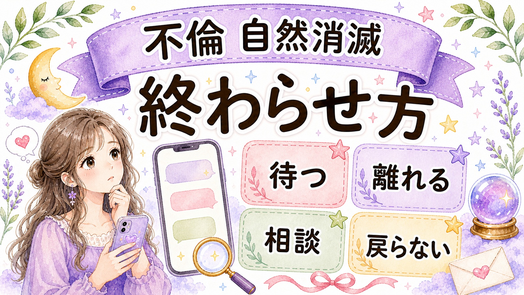 不倫を自然消滅で終わらせる方法｜連絡を減らす手順と引き止められた時の対処法