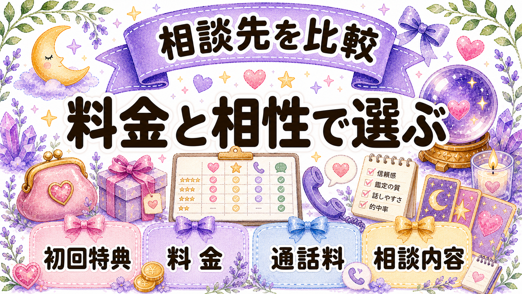 片思い相談で電話占いを選ぶ時の比較ポイント