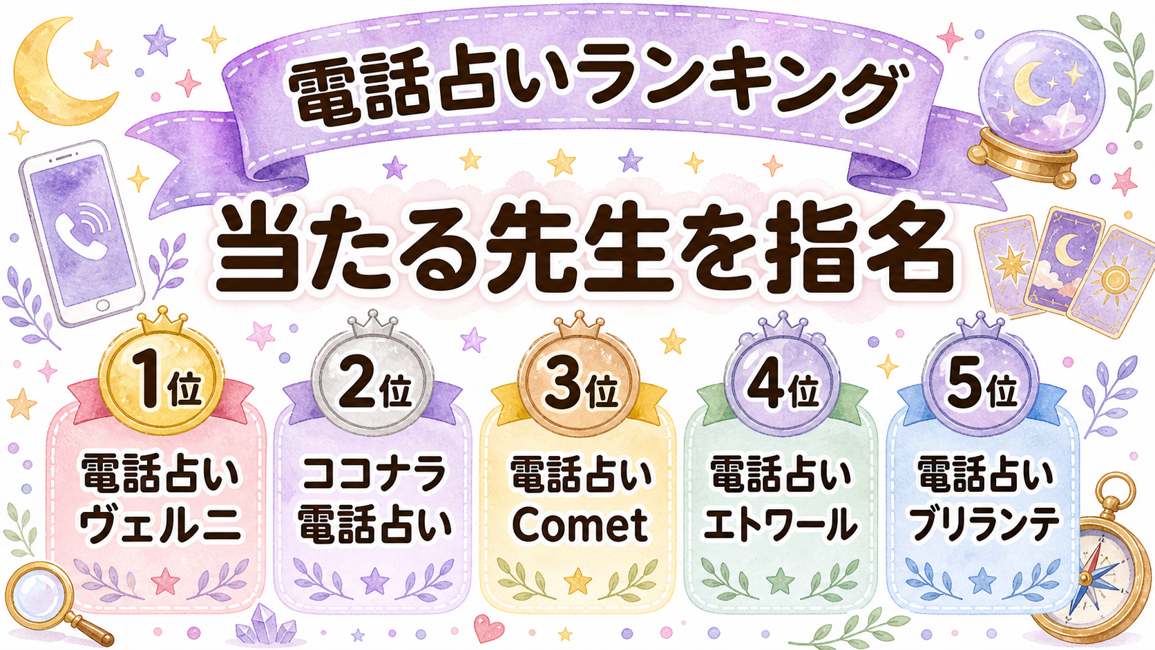 当たる先生を指名しやすい電話占いランキング