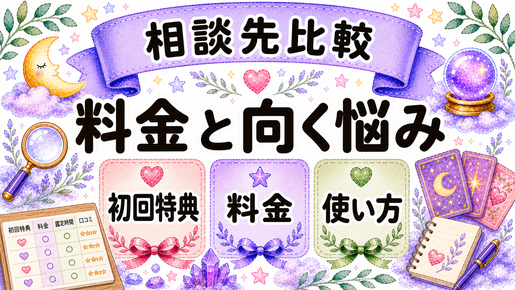 ツインレイ相談先を比較する画像