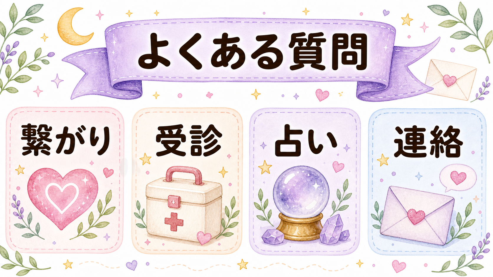 ツインレイの体調不良と繋がりのFAQを示すイラスト