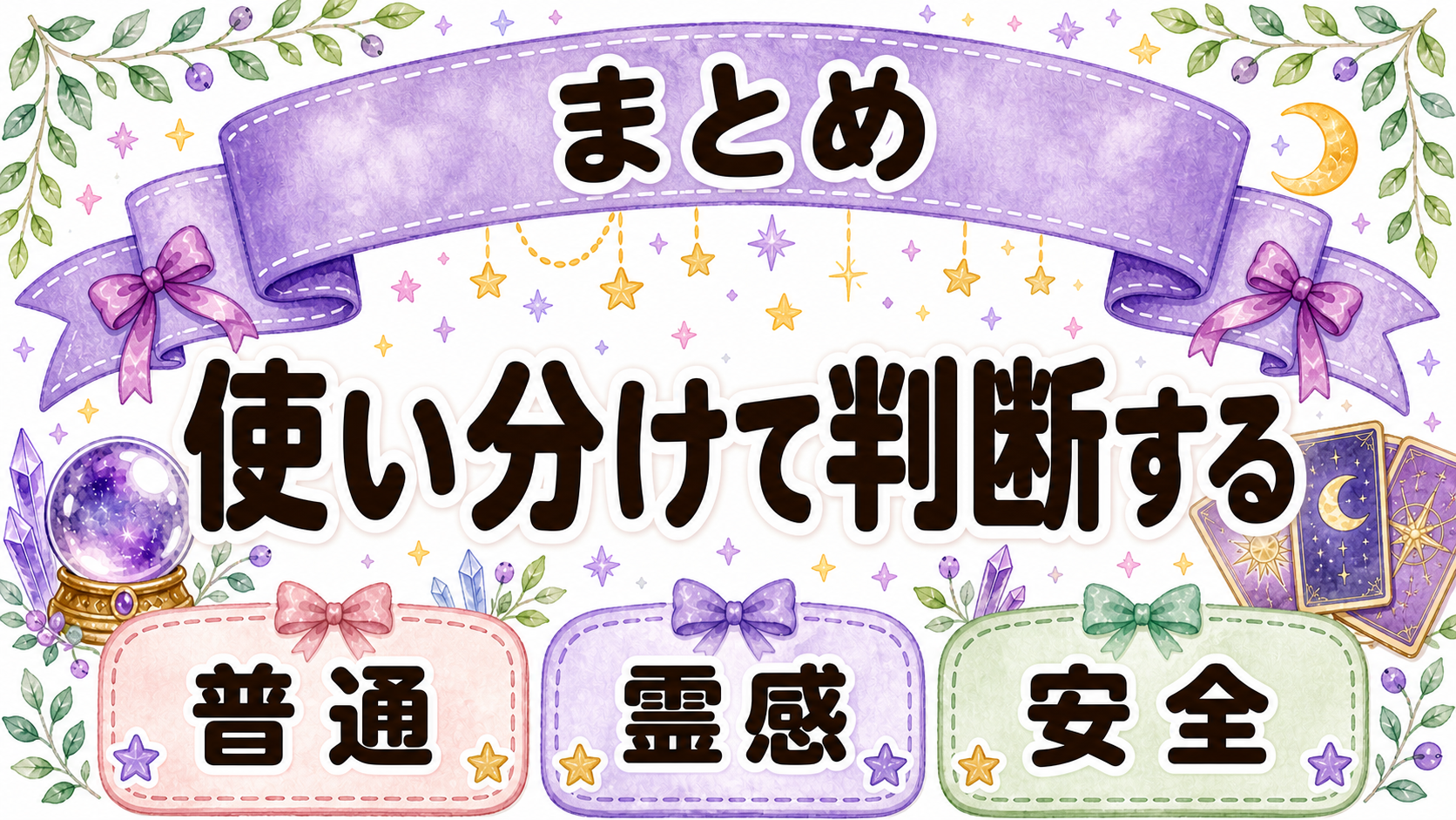 霊感タロットと普通のタロットを使い分けるまとめ画像