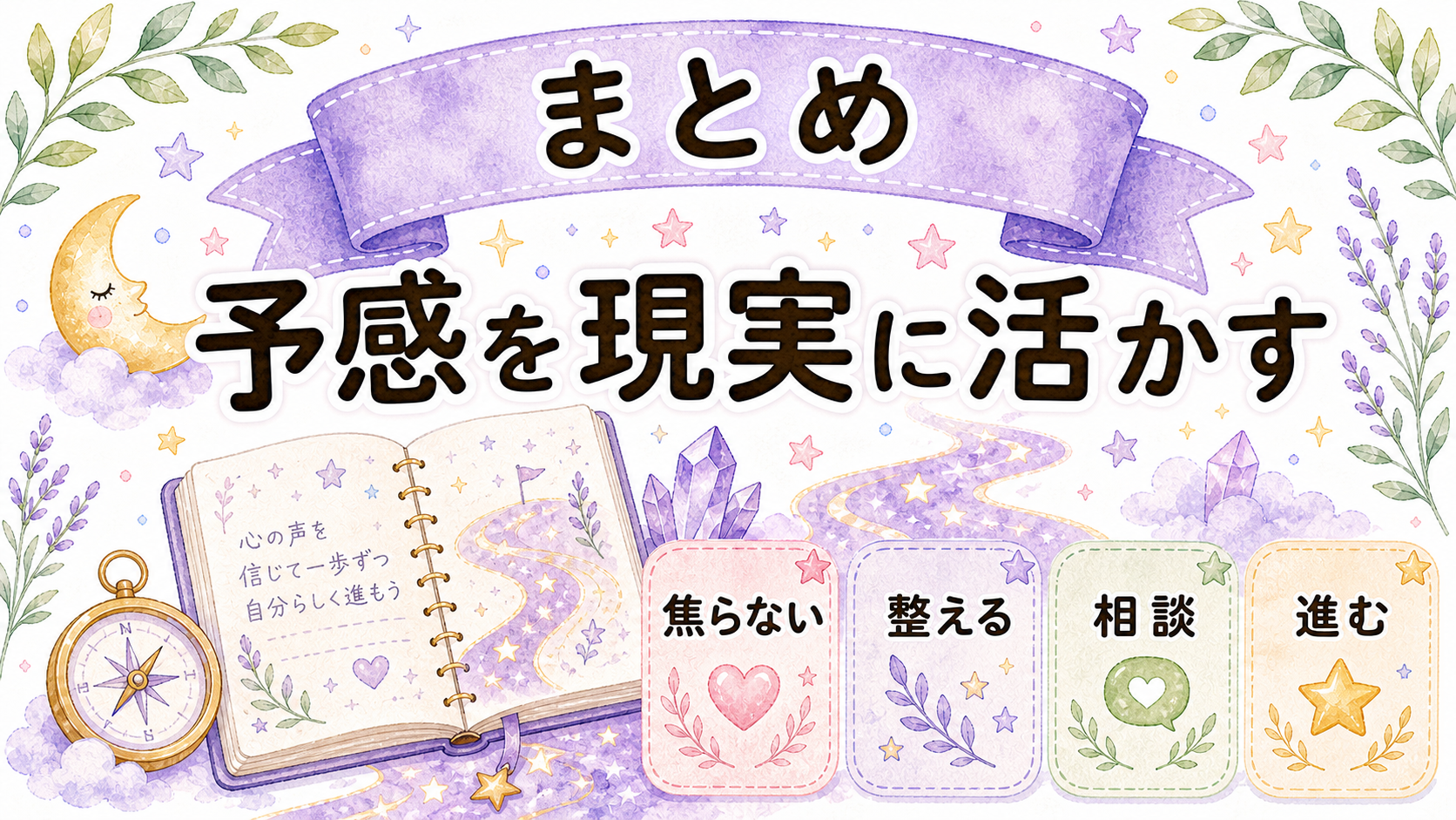 ツインレイに出会う前の予感を現実に活かすまとめイラスト