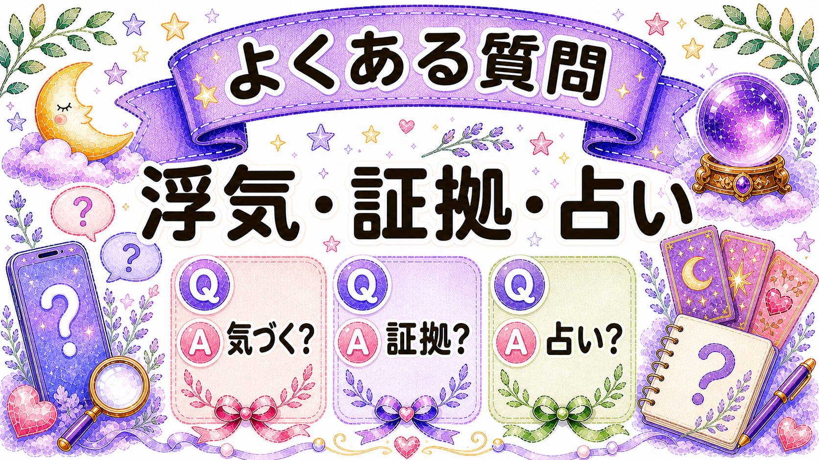 彼氏の浮気と証拠と占いに関するFAQ画像