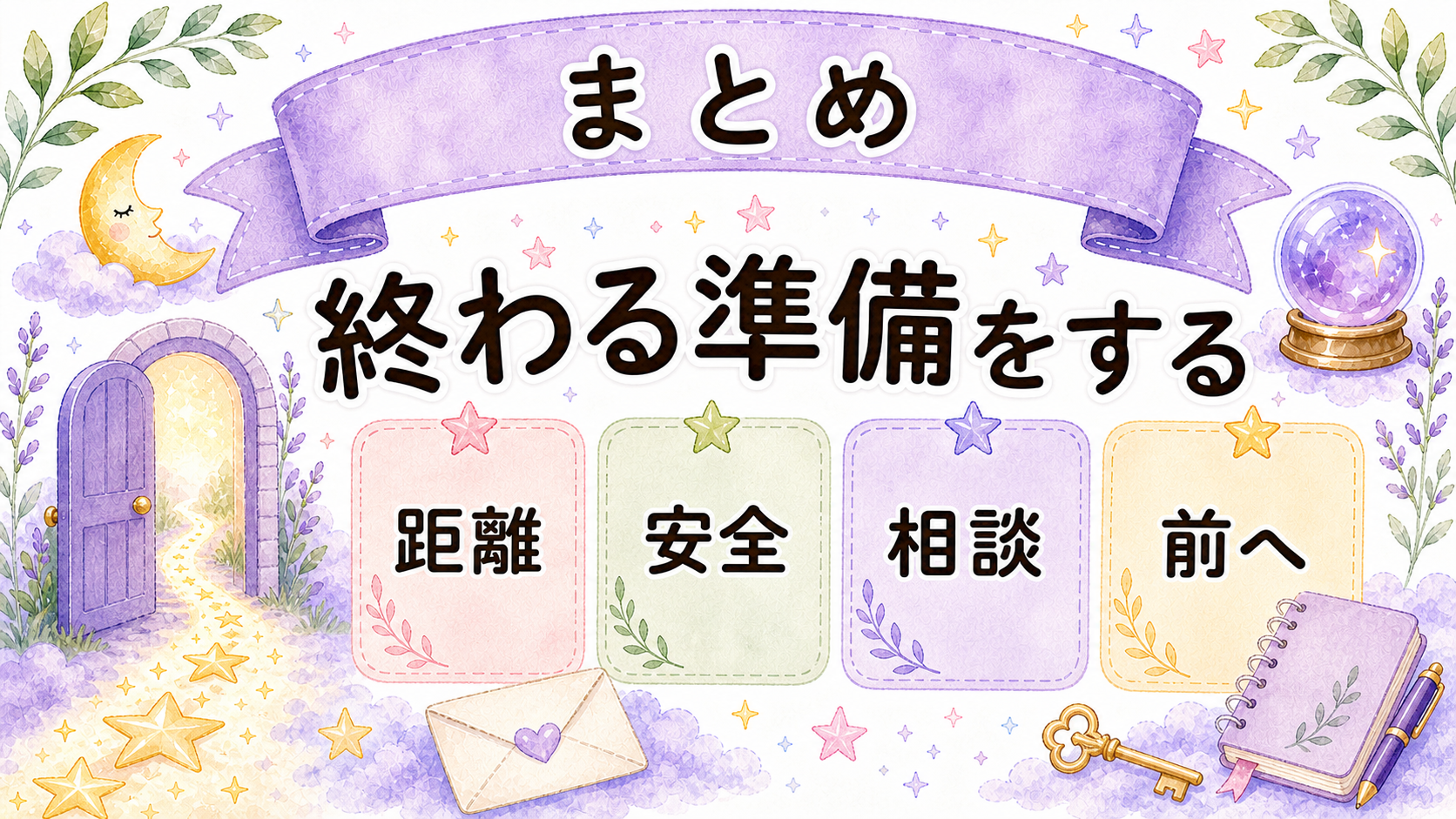 不倫を自然消滅で終わらせるためのまとめイラスト