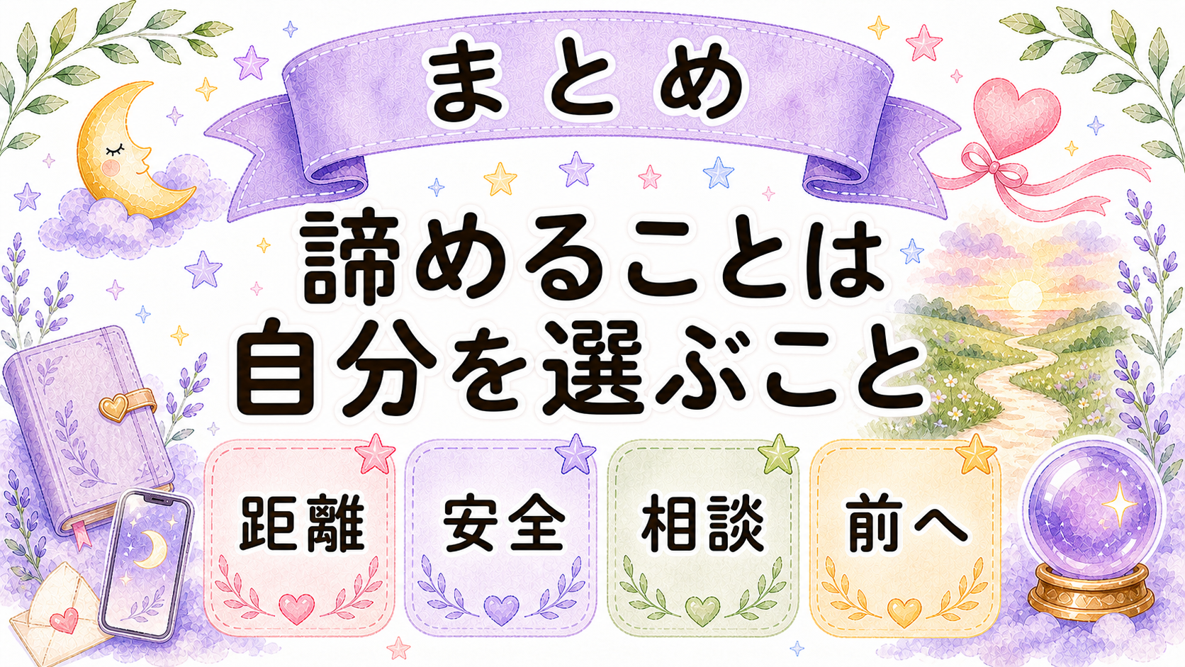 既婚男性への恋を手放して前へ進むまとめイラスト