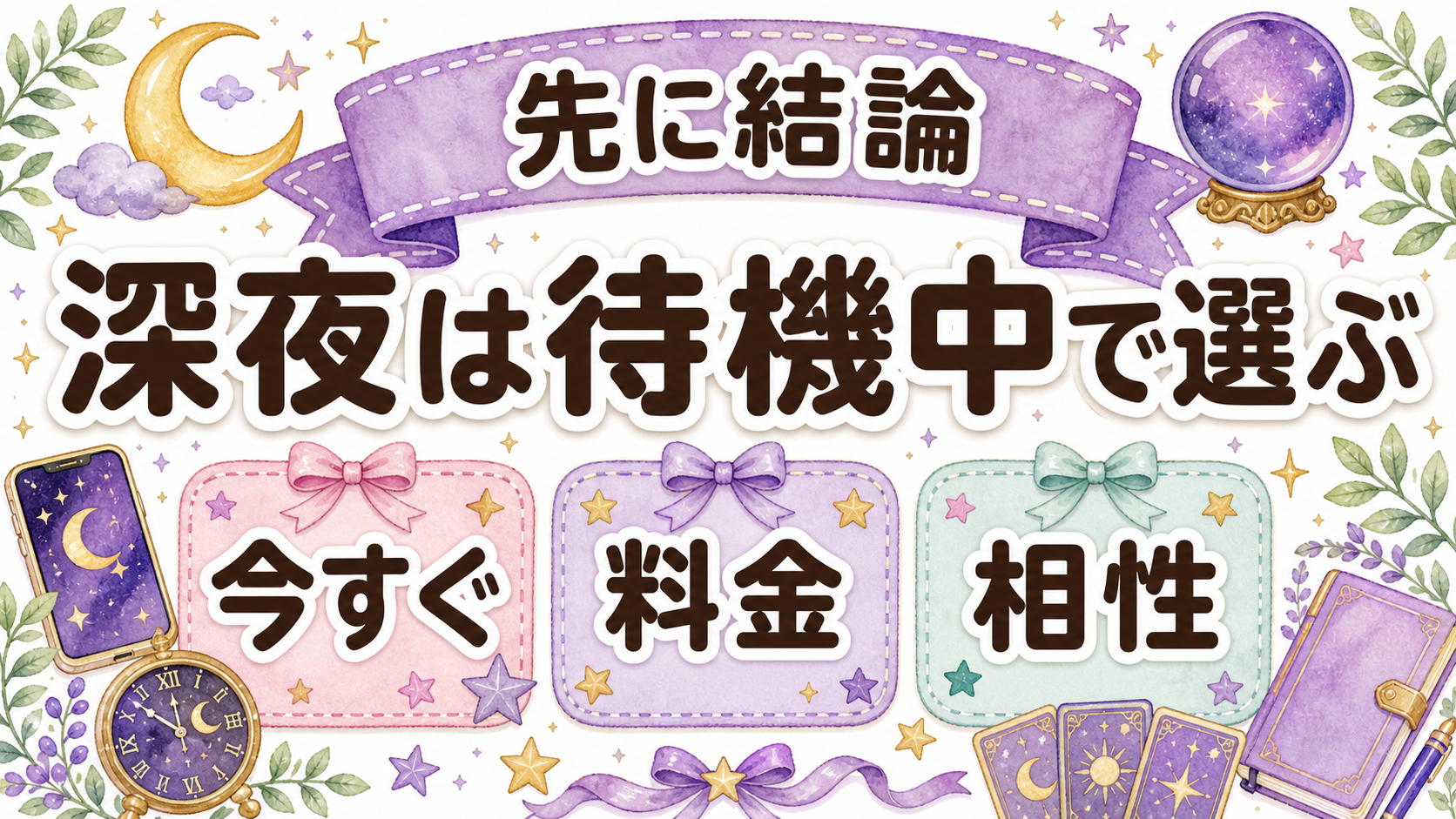 深夜対応の電話占いを選ぶ結論