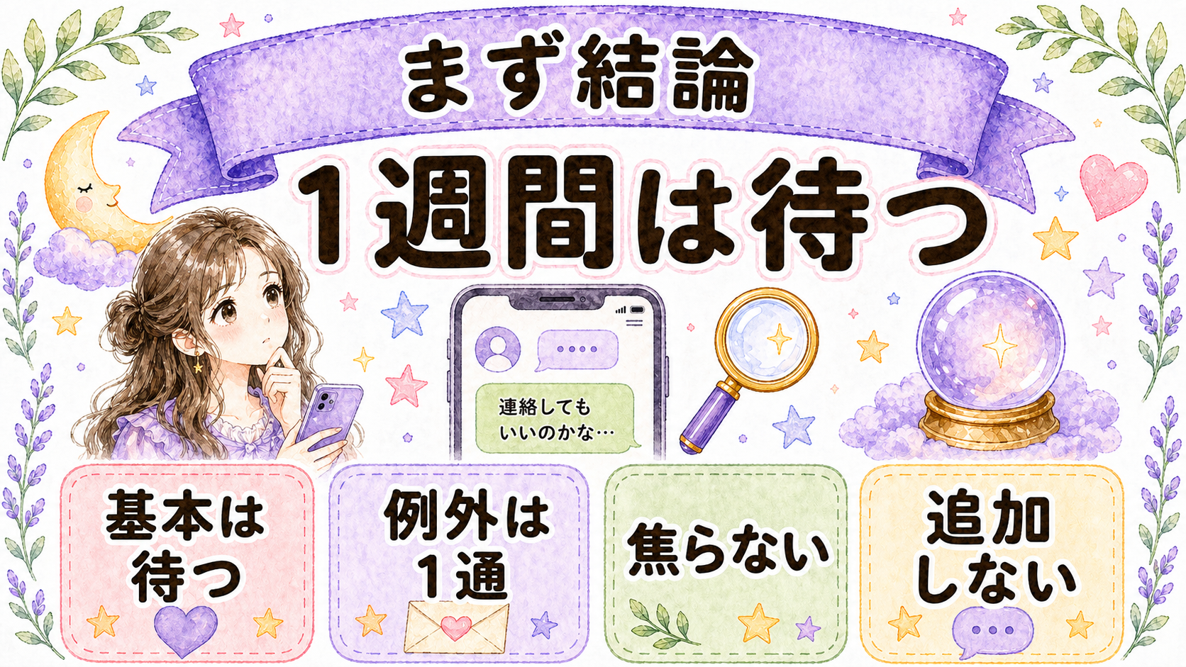 別れた直後1週間で連絡していいか判断するイメージ