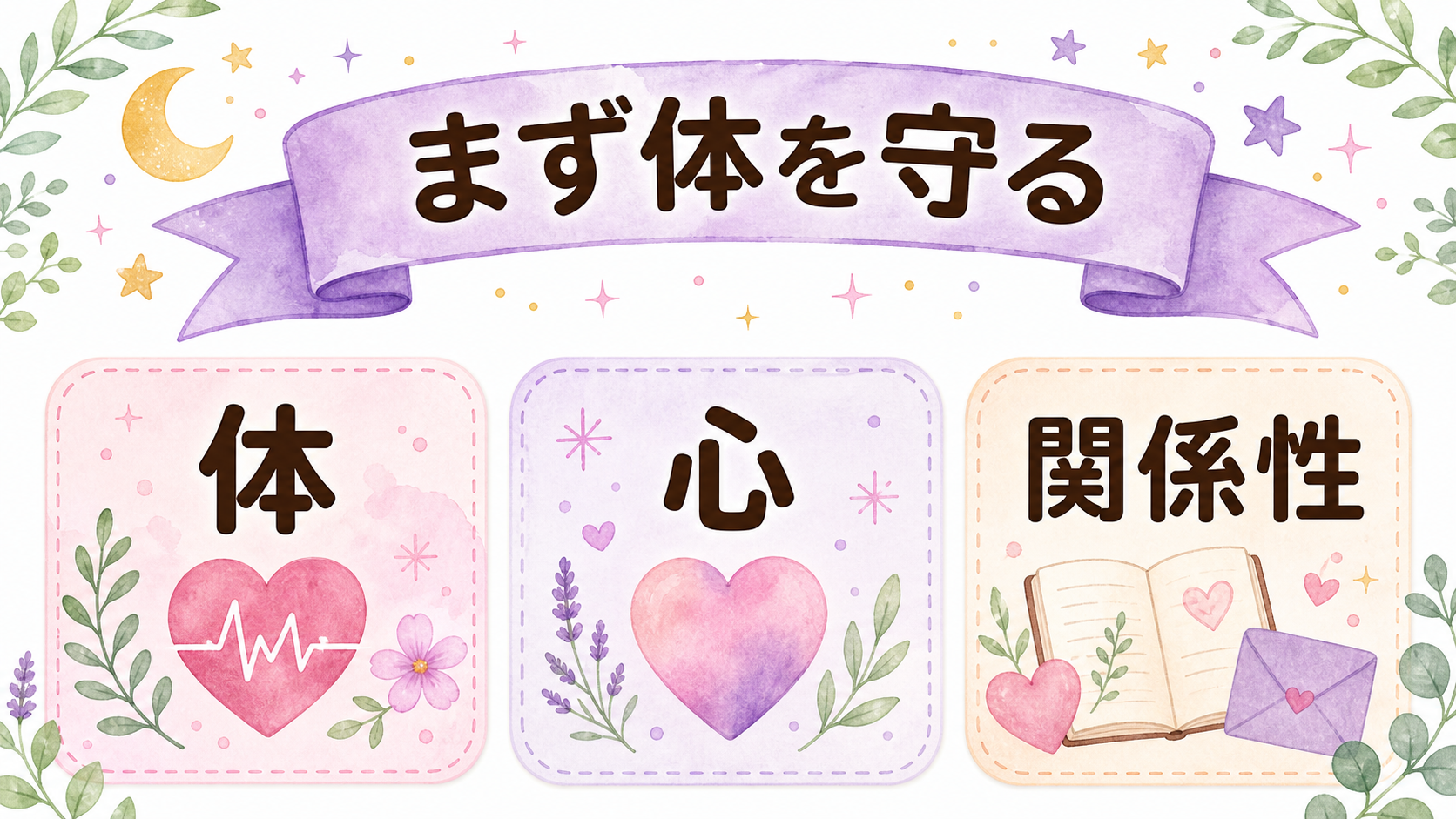 ツインレイの体調不良はまず体を守ることが大切だと示すイラスト