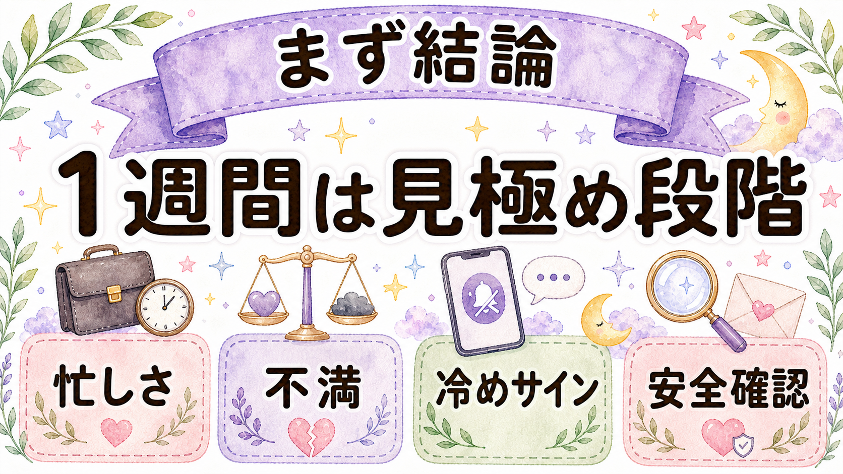 彼氏が1週間急に冷たい時の結論