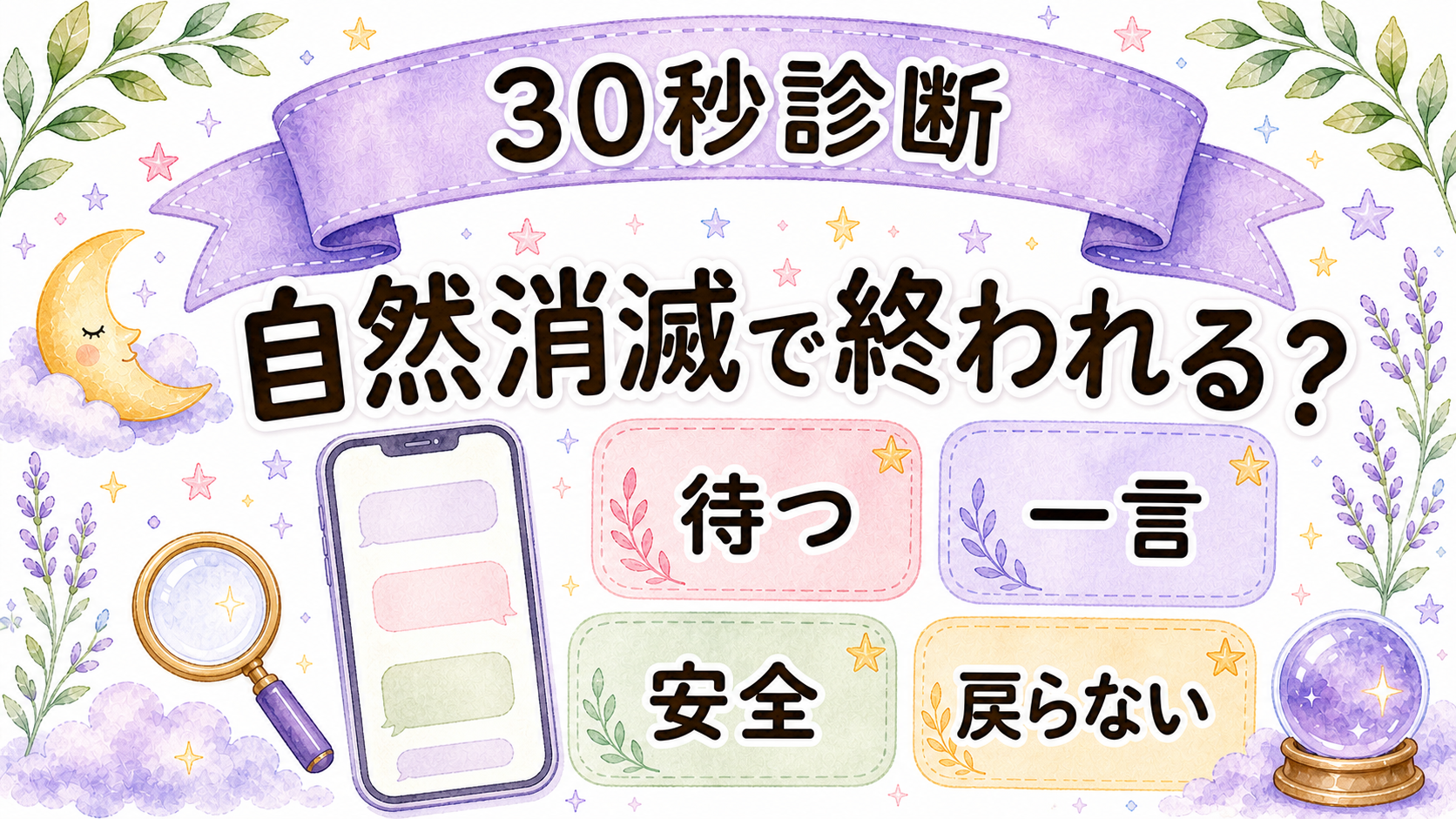 不倫を自然消滅で終わらせられるかを確認する30秒診断イラスト