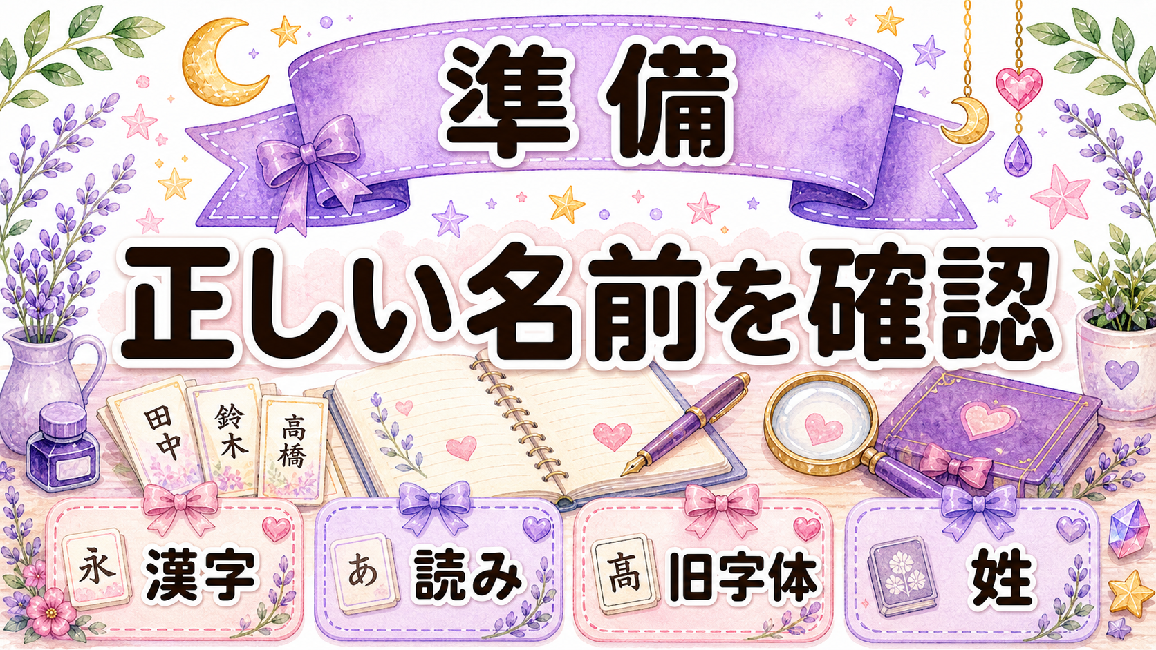 姓名判断で名前の相性を調べる前に準備するもの