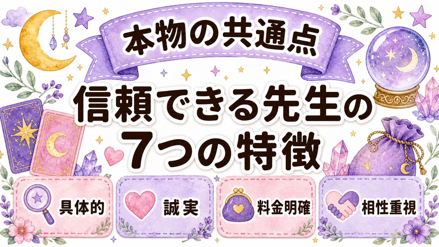 本物の霊視占い師に共通する特徴