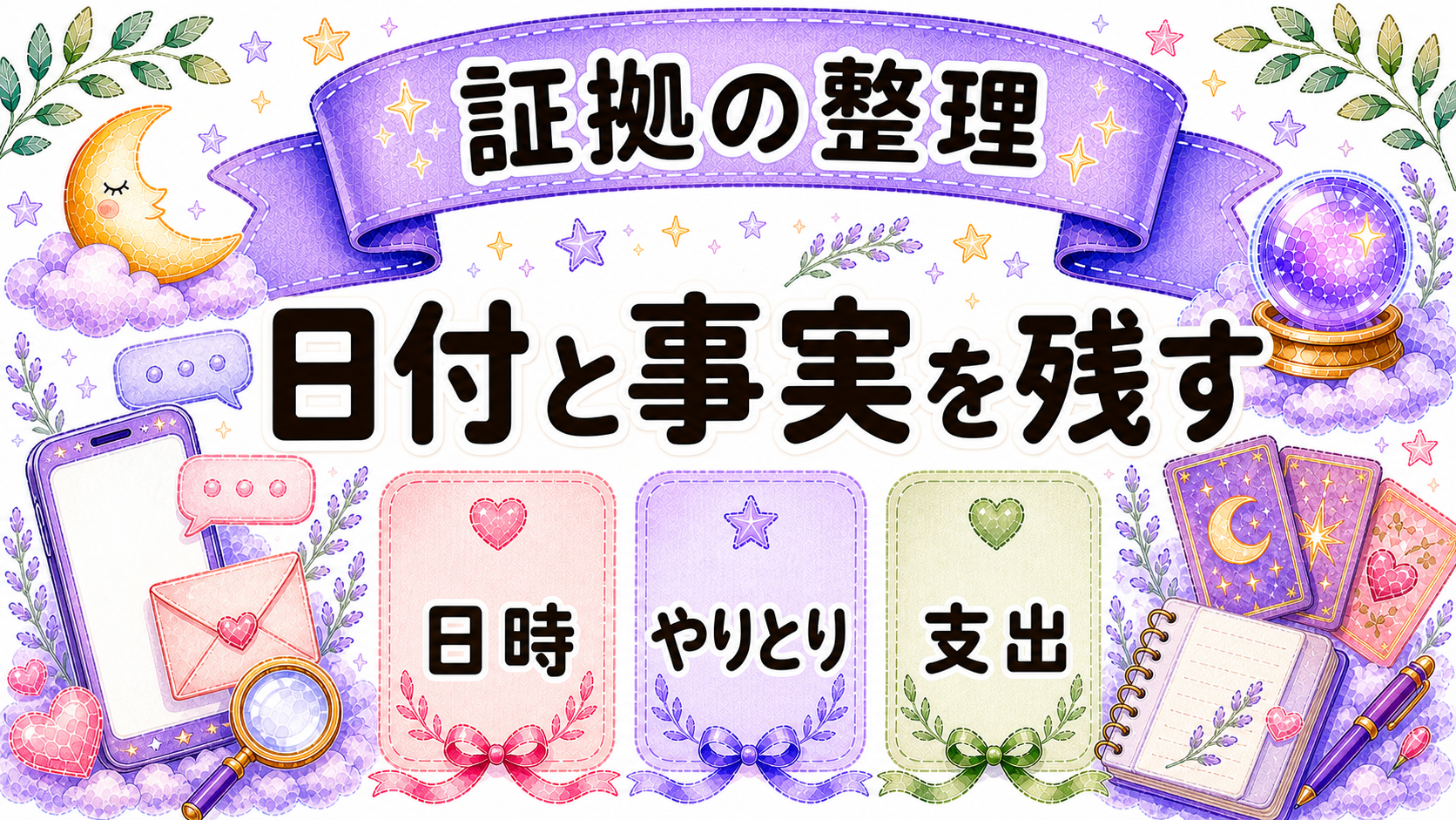 証拠として整理しやすい事実をまとめる画像