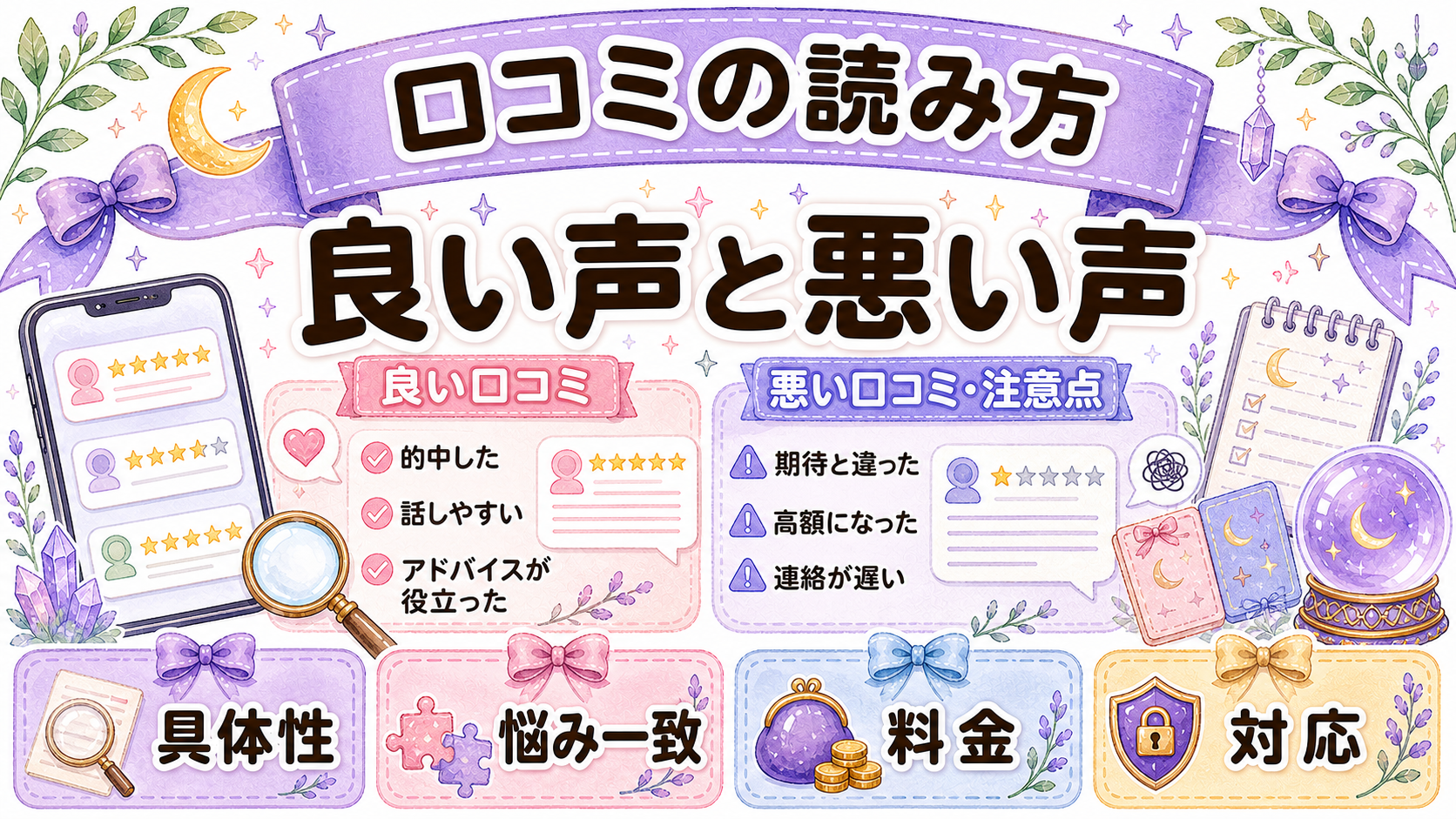 良い口コミと悪い口コミの読み方