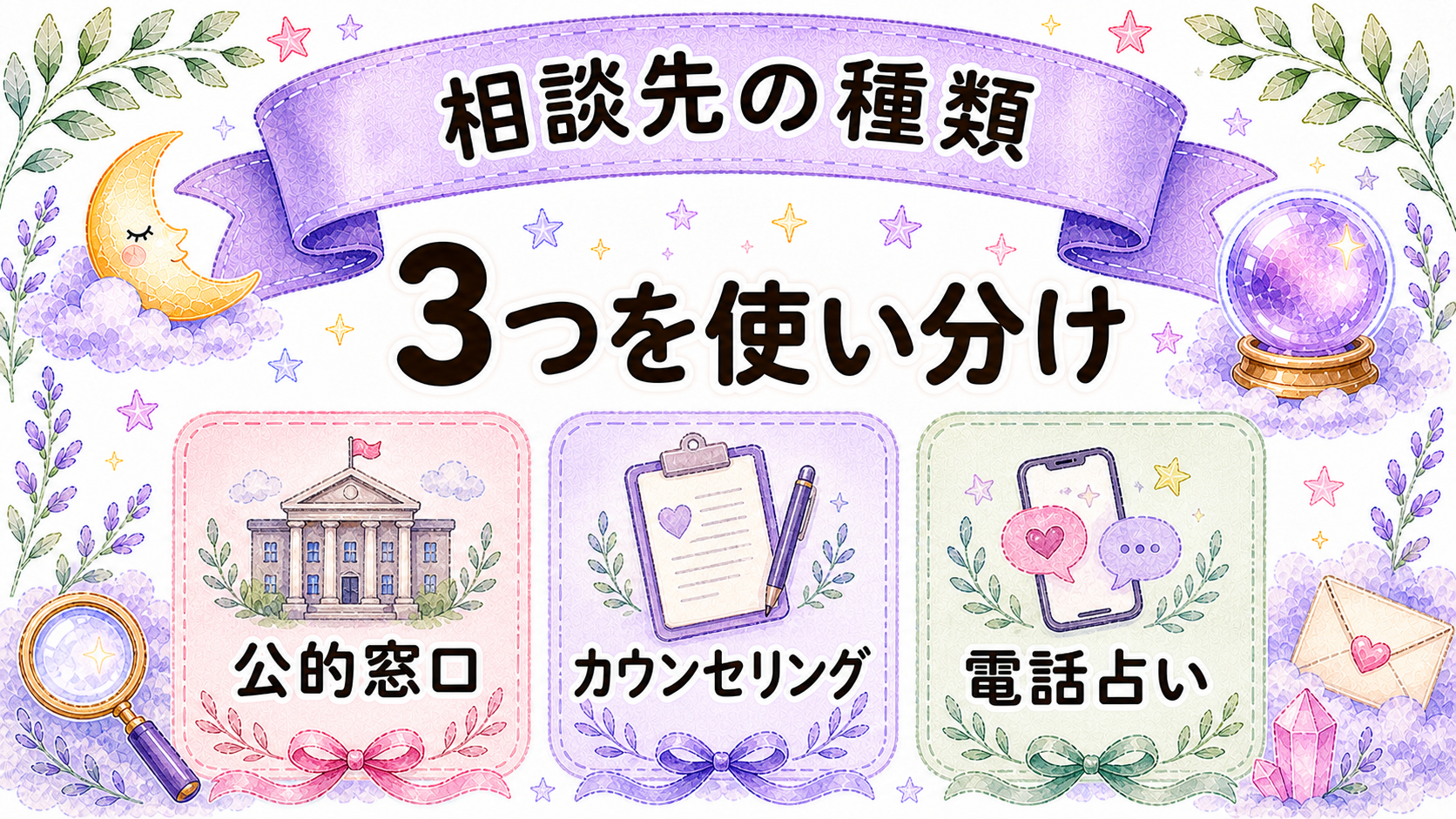 恋愛相談の電話先の種類