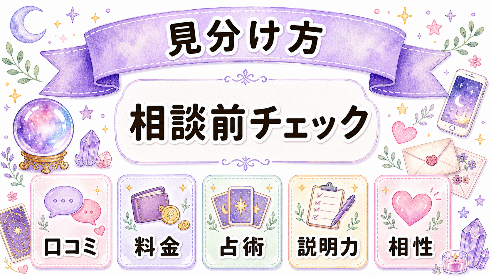 本物の霊視占い師を見分けるチェック