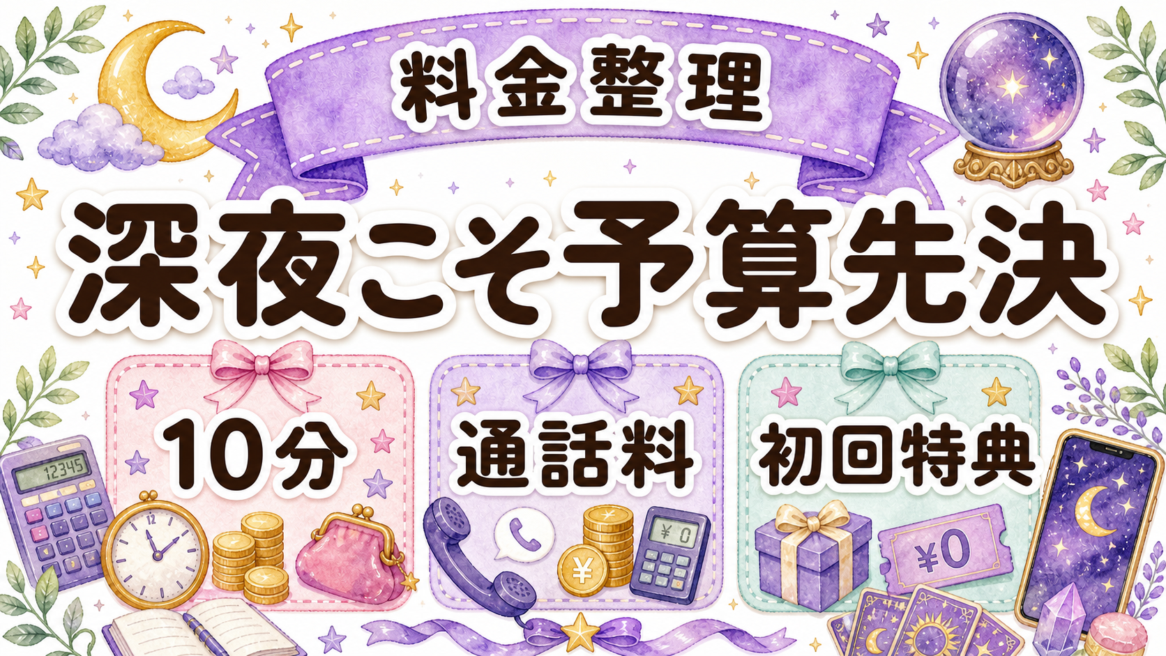 深夜の電話占い料金と通話料を整理する