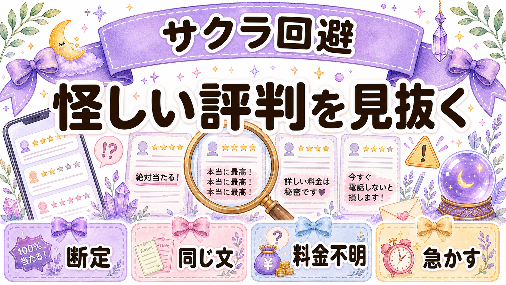 サクラっぽい電話占い評判を避けるチェック