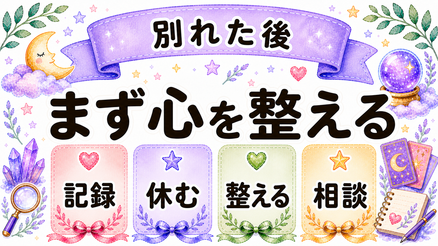 統合前に別れた後にやることを示すイラスト