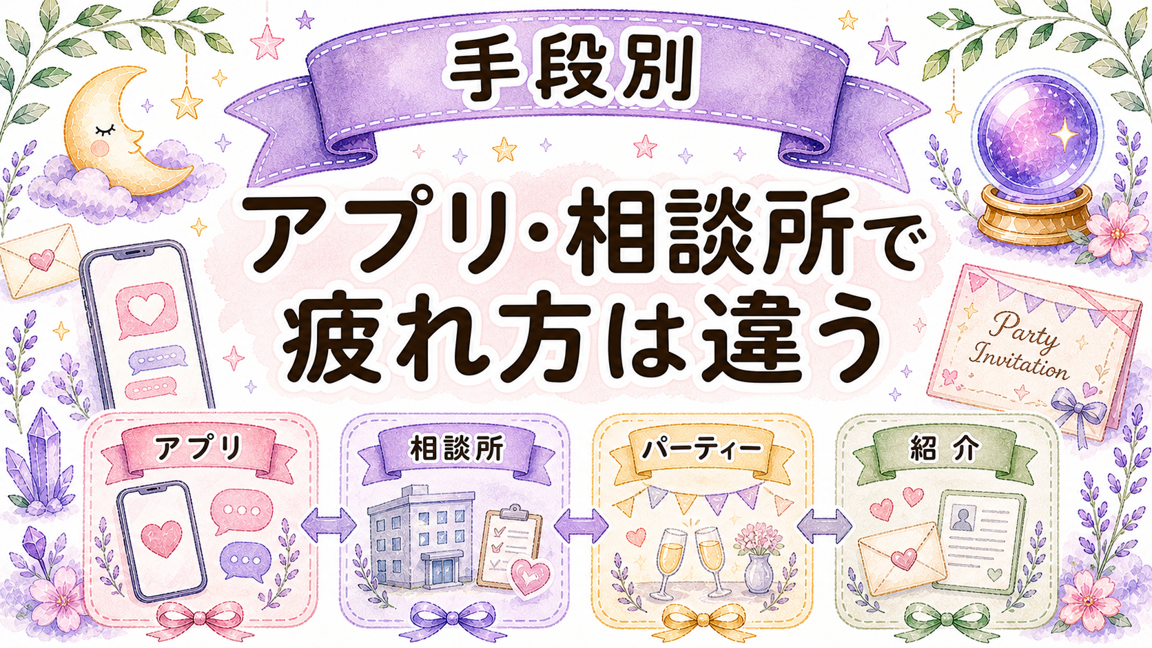 アプリ相談所パーティー別の疲れ対策