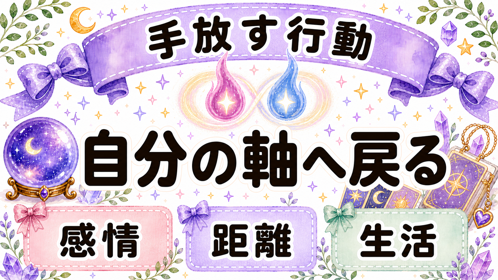 ツインレイのカルマを手放す行動をまとめる画像