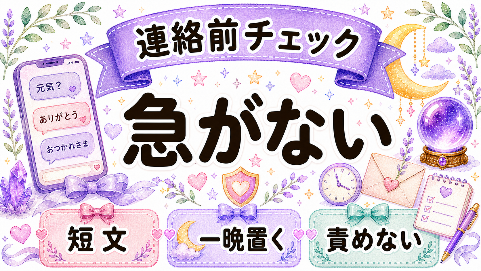 相手に連絡する前の判断を示すイラスト
