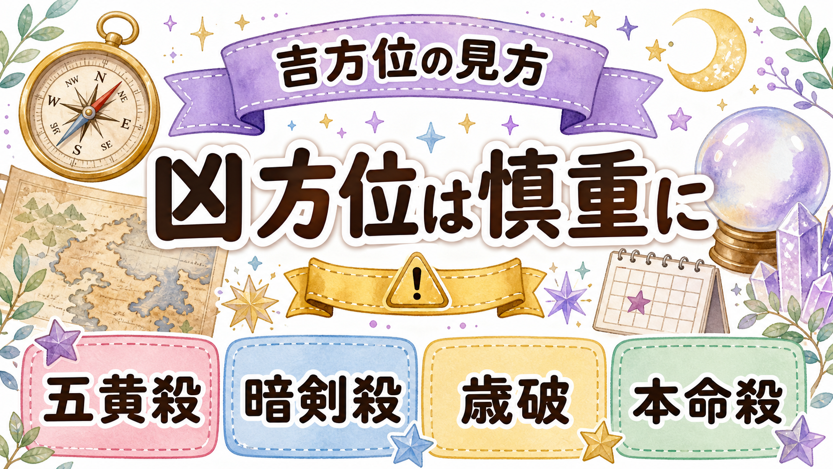 九星気学2025年の吉方位と凶方位の見方