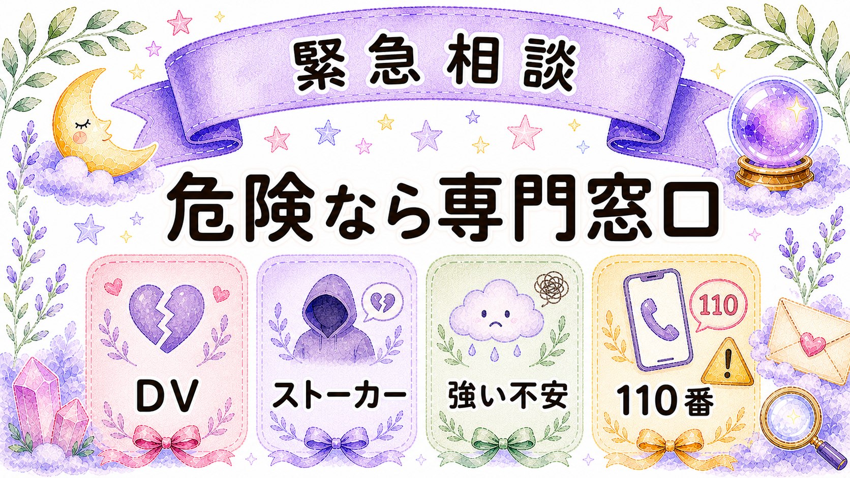 危険やDV不安がある時の相談先