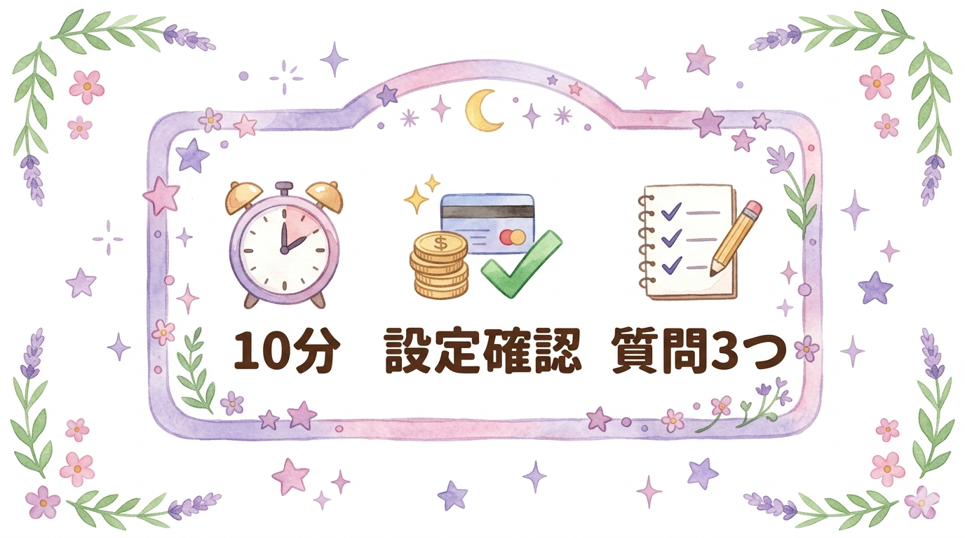 ヴェルニ初回無料で追加料金を避ける注意点のイラスト