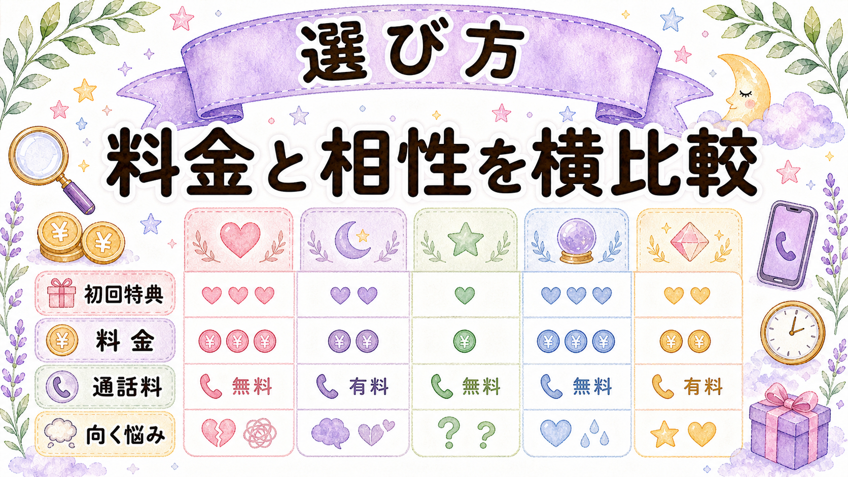 電話占い相談先の比較ポイント