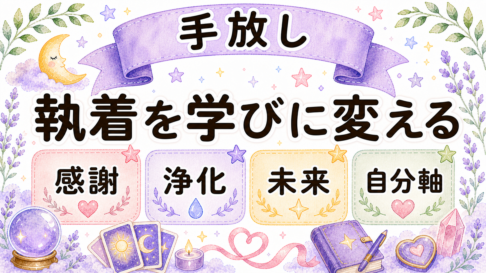 既婚男性への執着を手放すスピリチュアルな意味を示すイラスト