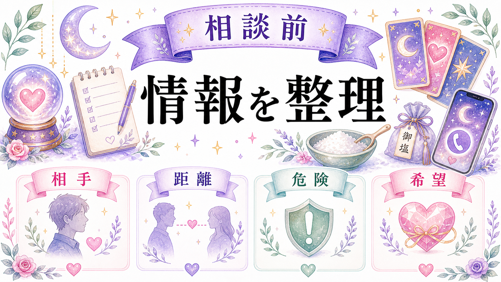 占いで相談する前に整理することの図解