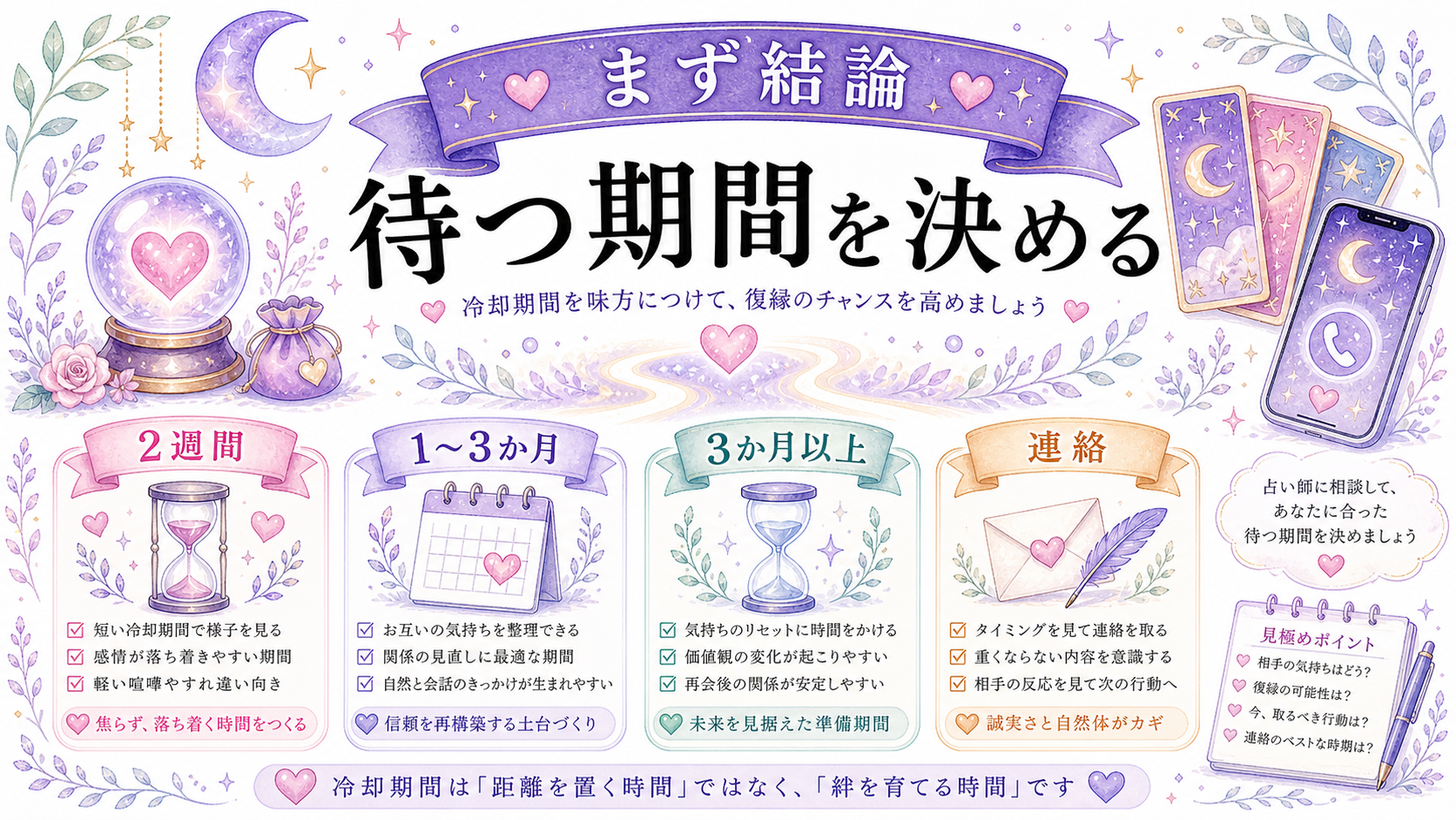 復縁はどのくらい待つべき？冷却期間の目安と待っている間にやること