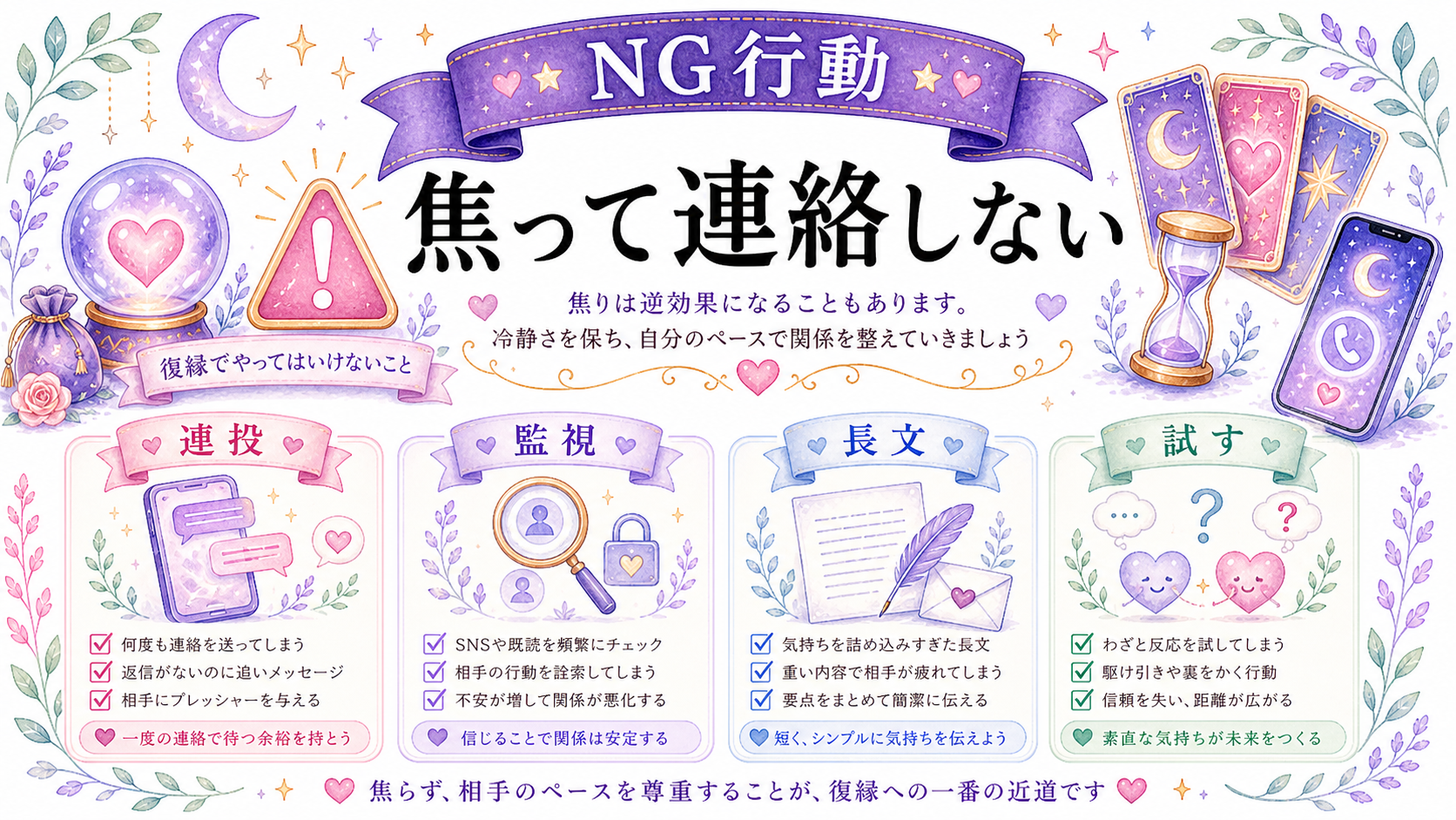 占いでやってはいけない頼り方の図解