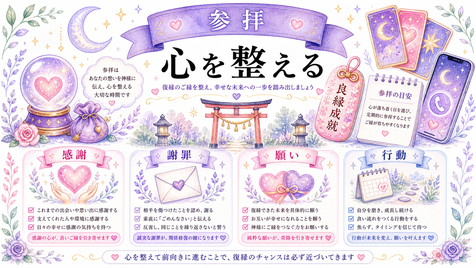 願いと行動の役割を分けるの図解