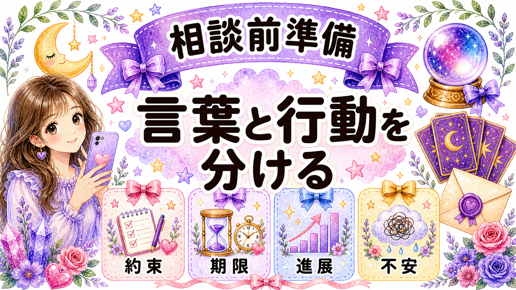 占いで相談する前に整理することの図解