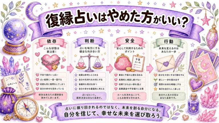 復縁占いはやめた方がいい?依存を避けて使う判断基準と相談してよいケース