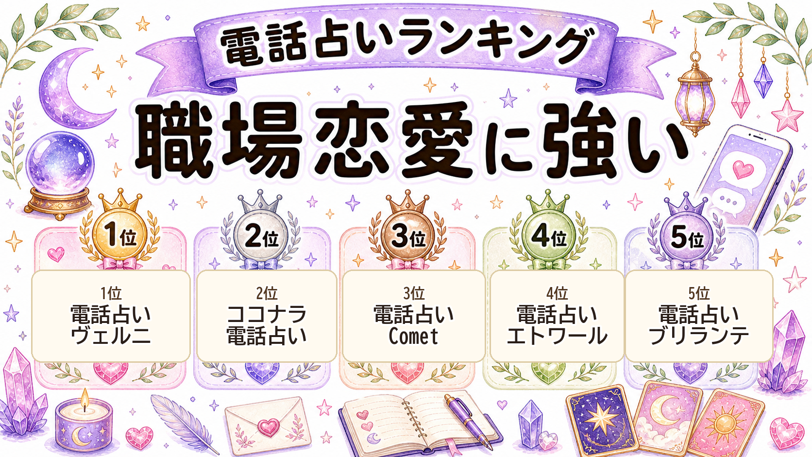 職場恋愛相談におすすめの電話占いランキング図解