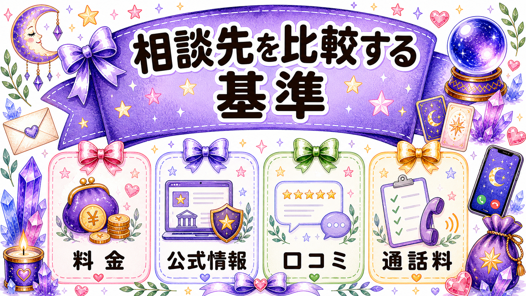 相談先を比較する基準の図解